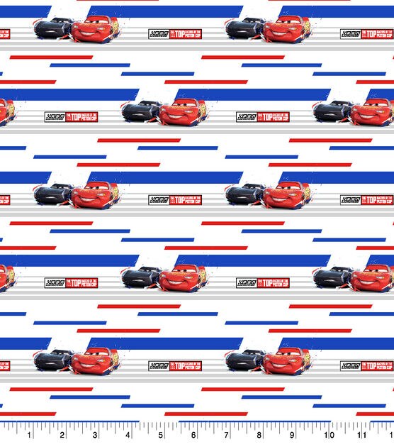 Springs Creative Cars Piston Cup Cotton Fabric