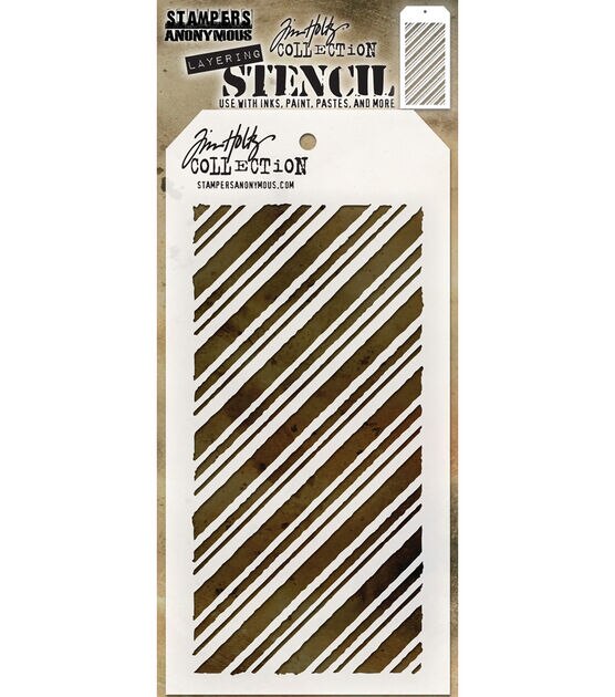 Stampers Anonymous Tim Holtz 4.13''x8.5'' Layering Stencil Peppermint