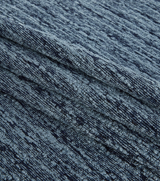 Lightweight Decor Fabric Heavy Blue Chenille Jacquard, , hi-res, image 2