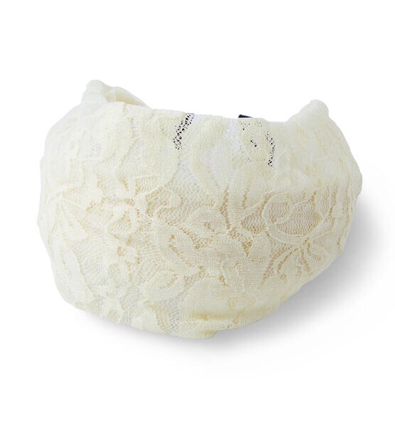 Ivory Wide Lace Headband by hildie & jo, , hi-res, image 2