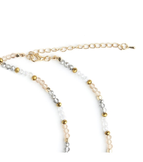 30" Beaded Necklace With Gold Spacers by hildie & jo, , hi-res, image 3