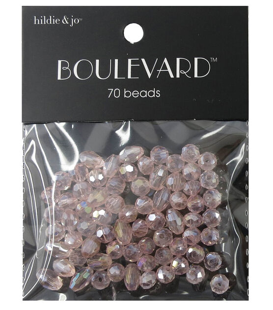 70pc Light Pink Mixed Glass Beads by hildie & jo