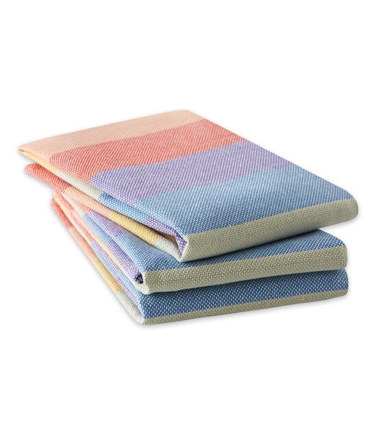 Design Imports Set of 6 Rainbow Kitchen Towels & Dishcloths, , hi-res, image 3