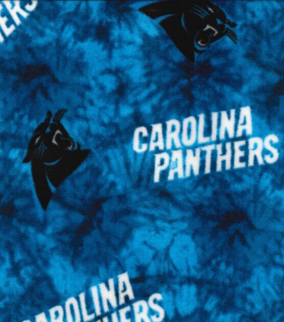 Fabric Traditions Carolina Panthers Fleece Fabric Tie Dye