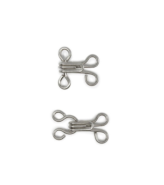 Dritz Hooks & Eyes, 14 pc, Nickel, Size 3, , hi-res, image 2