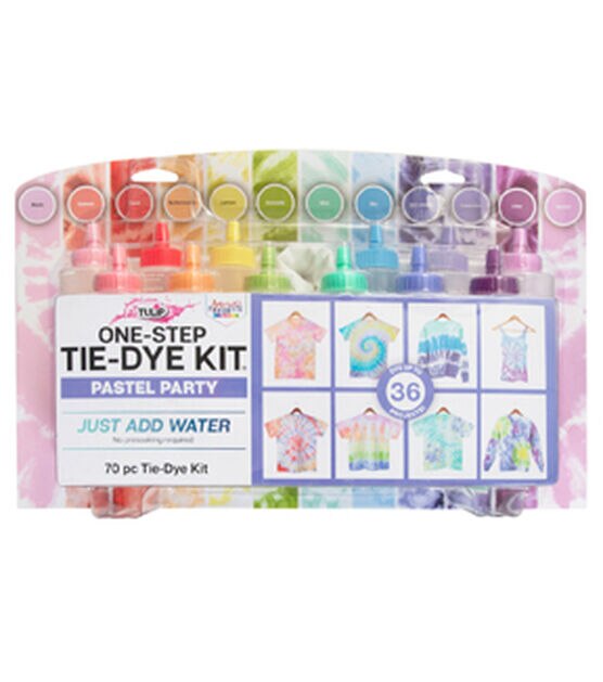 Tulip 70ct Pastel Party One Step Fabric Tie Dye Kit, , hi-res, image 1