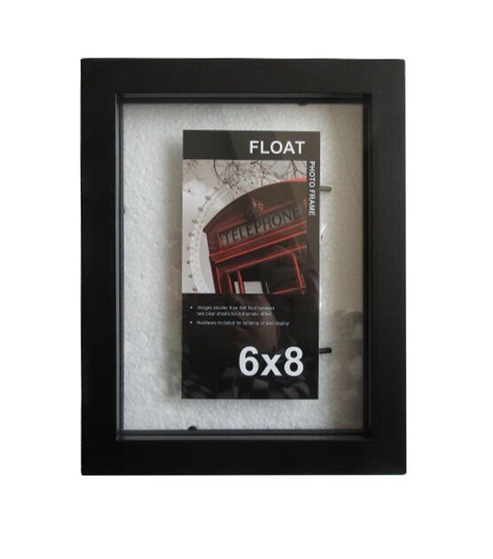 Innovative Creations 6" x 8" Black Wood Float Frame