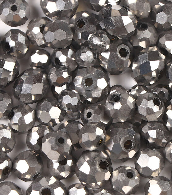 100pc Silver Mixed Glass Beads by hildie & jo, , hi-res, image 3