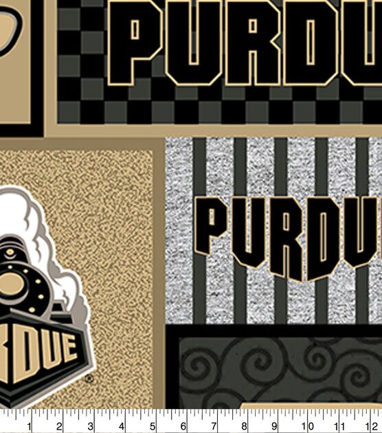 Purdue University Boilermakers Fleece Fabric College Patch