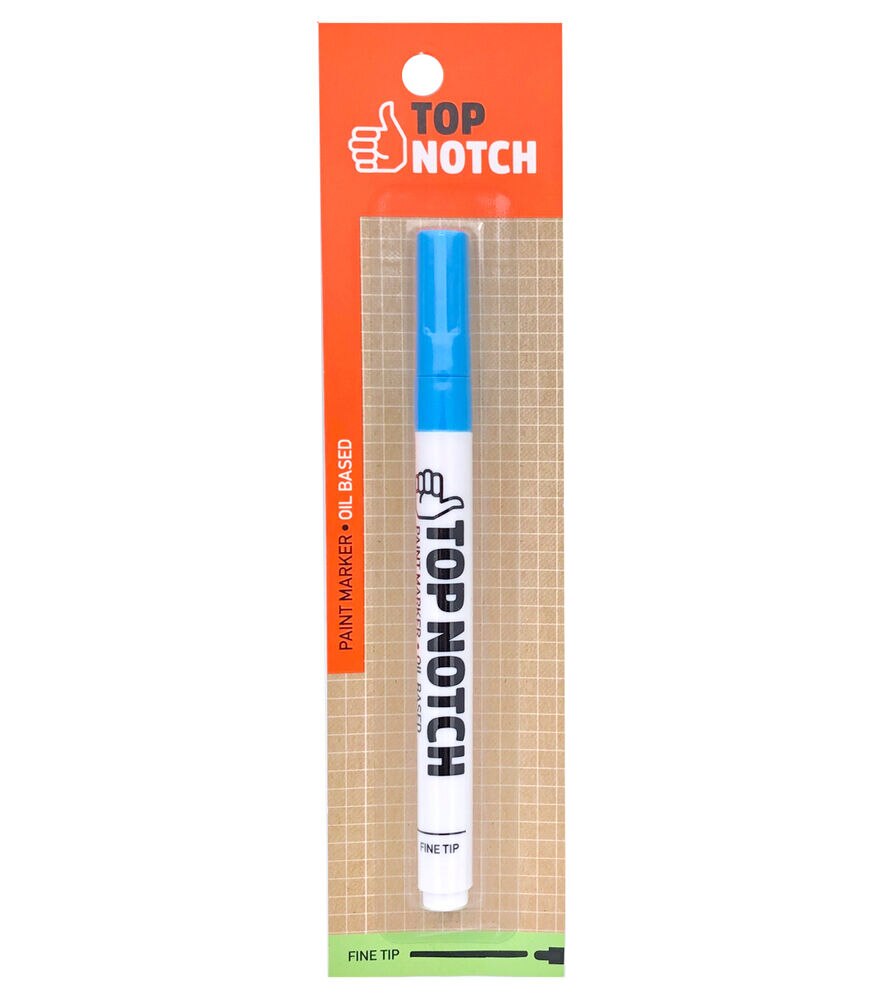 Fine Tip Paint Marker by Top Notch, Bright Blue, swatch