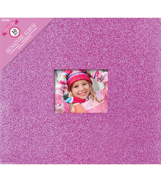 Pink Damask Patterned 12 x 12 Scrapbook Album