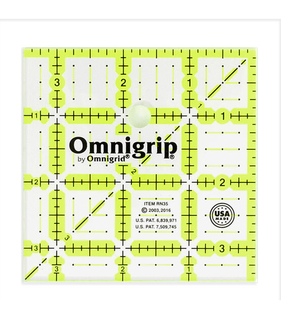 Omnigrip 3-1/2" Neon Square Ruler