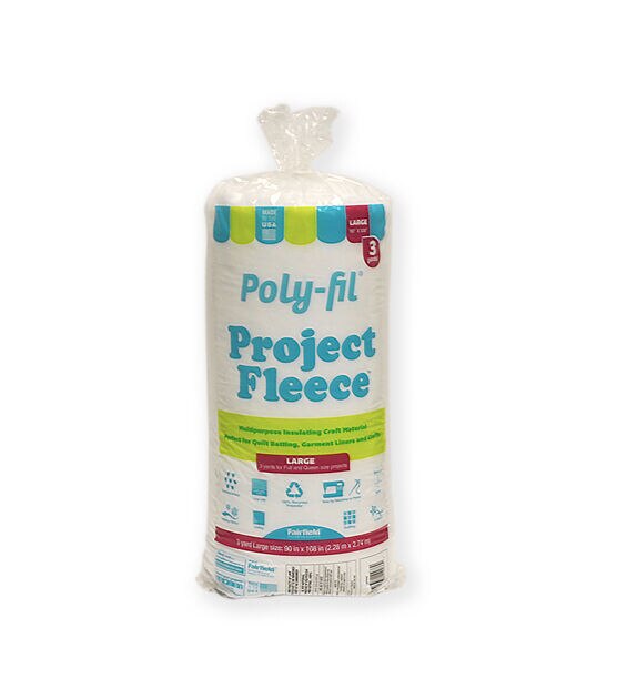 Poly Fil Project Fleece Needle Punched Batting 90"x108"