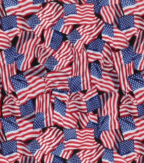 Flags, Flags, Flags Patriotic Cotton Fabric