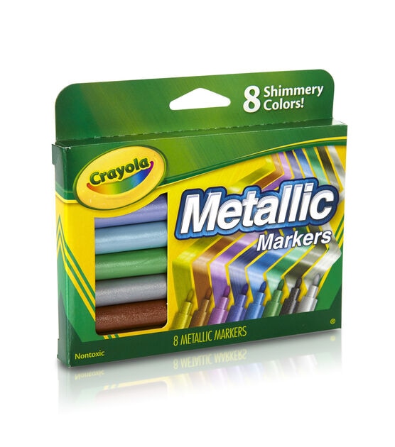 Crayola 5.5" Metallic Markers 8ct, , hi-res, image 2