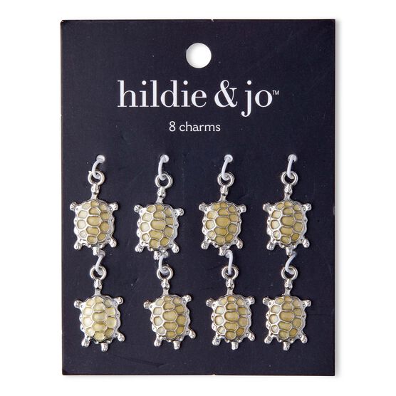 8pk Silver Turtle Charms by hildie & jo
