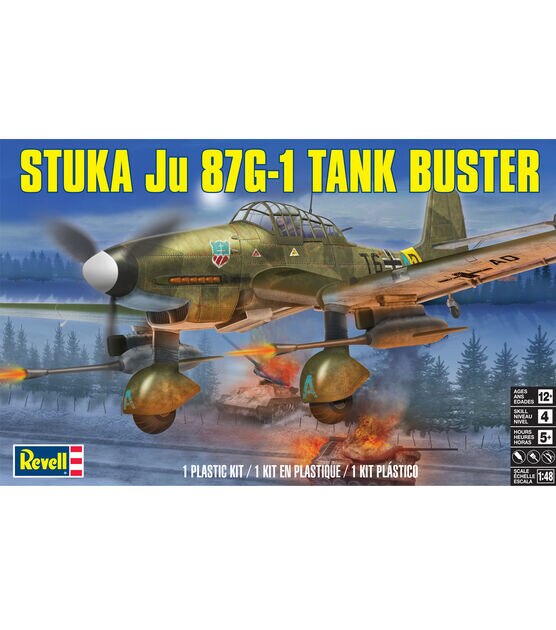 Revell Stuka Ju 87G1 Tank Buster Airplane Plastic Model Building Kit