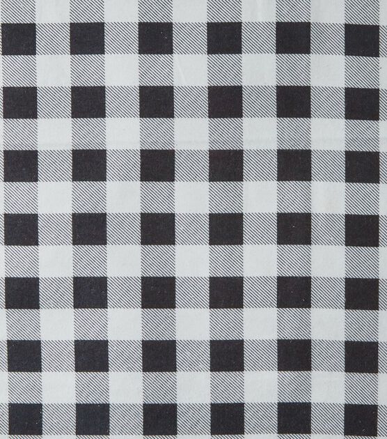Eddie Bauer Black & White Buffalo Flannel Prints Fabric