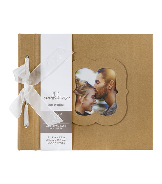 Park Lane 8''x8'' Guest Book with Kraft Paper Cover