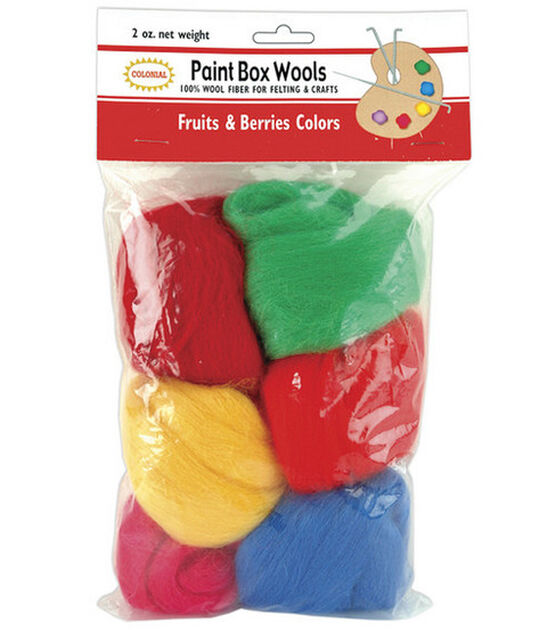 Paint Box Wools 2oz Primary Color Woving Roll 6ct