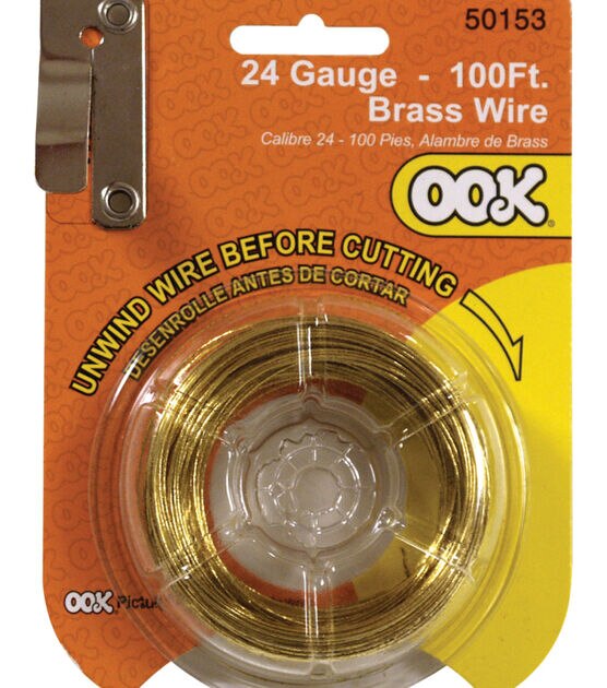 Ook 100' Brass 24 Gauge Picture Hanging Wire
