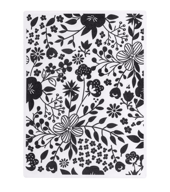 A2 Black Floral Embossing Folder by Park Lane, , hi-res, image 2
