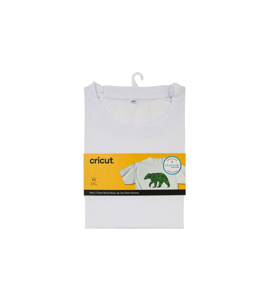 Cricut White Infusible Ink Men's Crew Neck T Shirt Blank, Medium, swatch