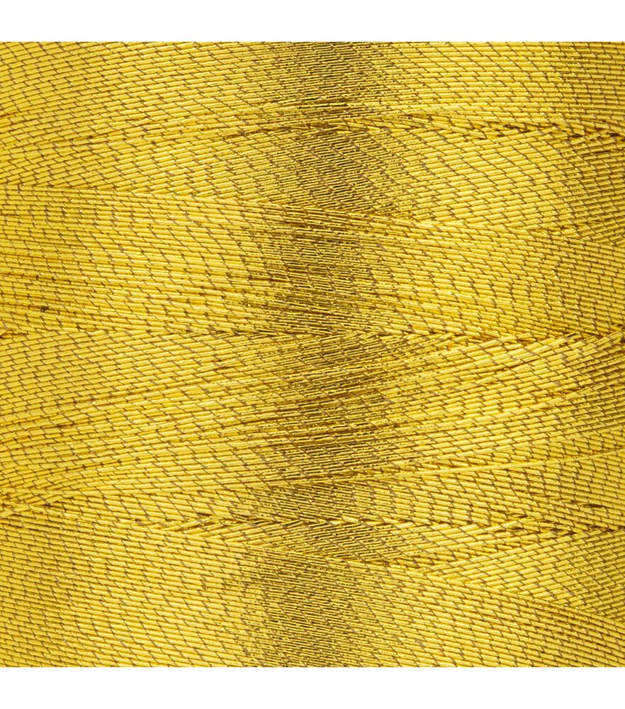 Coats & Clark Metallic Embroidery Thread, Metallic Br. Gold Embroidery T, swatch, image 1