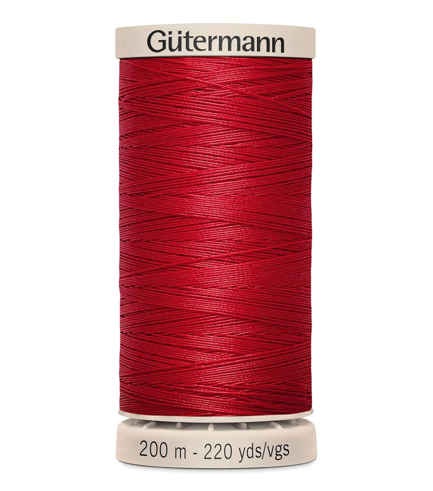 Gutermann Hand Quilting Thread 200 Meters (220 Yrds), 2074 Red, swatch