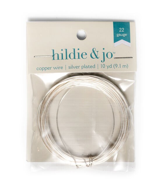 hildie & Jo 8yds Silver Plated 20 Gauge Copper Wire - Jewelry Wire - Beads & Jewelry Making