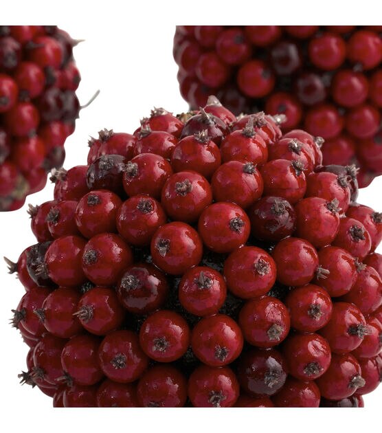 Nearly Natural 5" Red Berry Balls 6pk, , hi-res, image 4