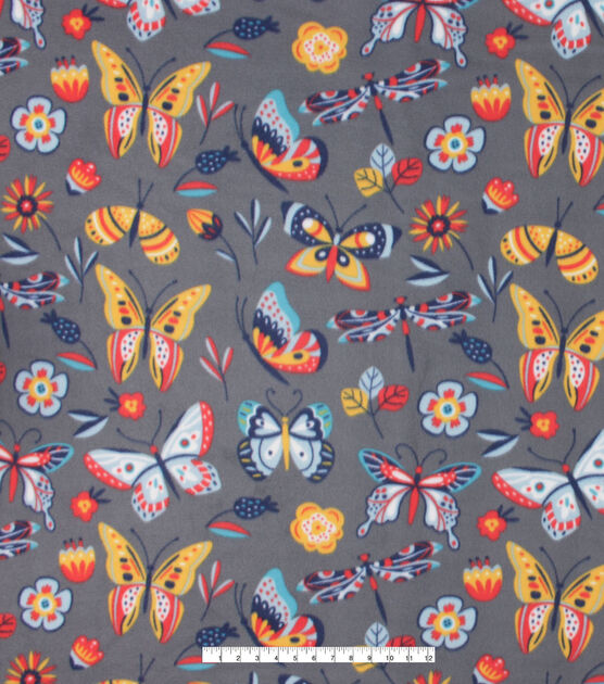 Bright Butterflies Blizzard Fleece Fabric, , hi-res, image 4