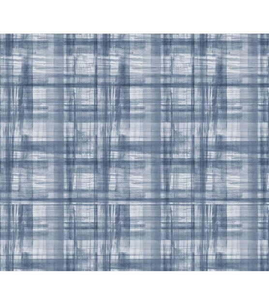 Blue Faded Plaid Super Snuggle Flannel Fabric