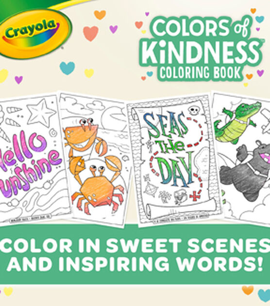 Crayola 96 Sheet Colors of Kindness Coloring Book With Stickers, , hi-res, image 2