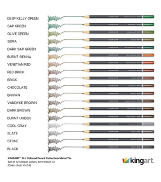 KINGART Pro Soft Core Colored Pencil Collection Set of 72, , hi-res, image 13