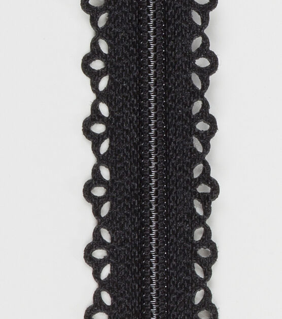 Coats & Clark 7'' Polyester Closed Bottom Cutwork Fashion Zipper, , hi-res, image 2