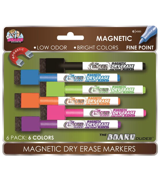 6 Pack Magnetic Pens With Eraser