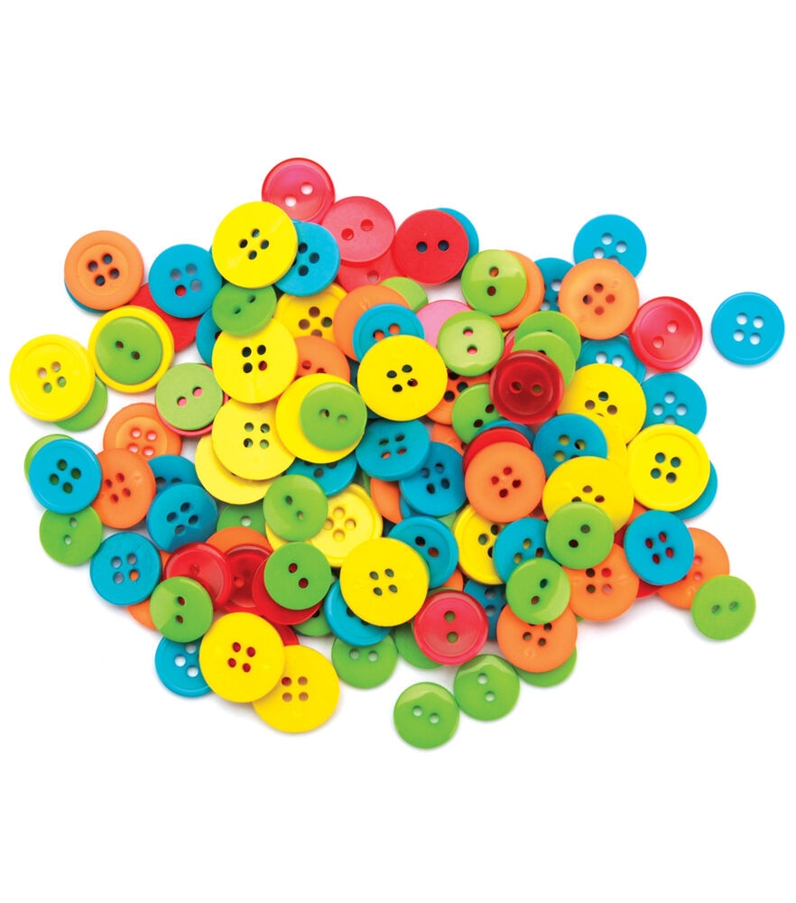 Favorite Findings 130ct Assorted Buttons, Citrus, swatch