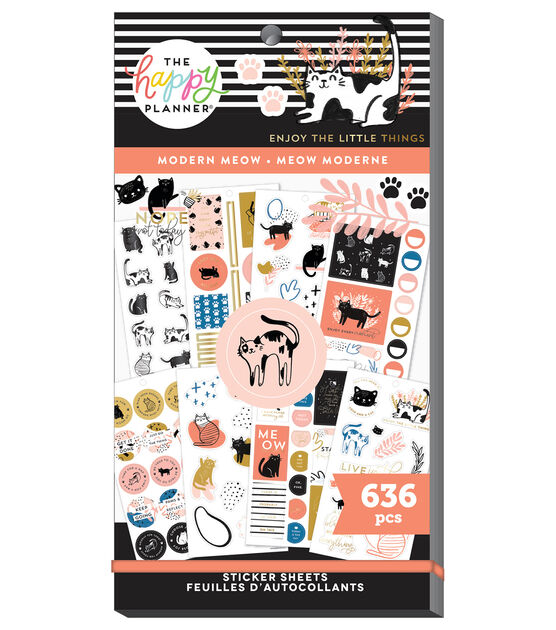 636pc Modern Meow Happy Planner Sticker Pack
