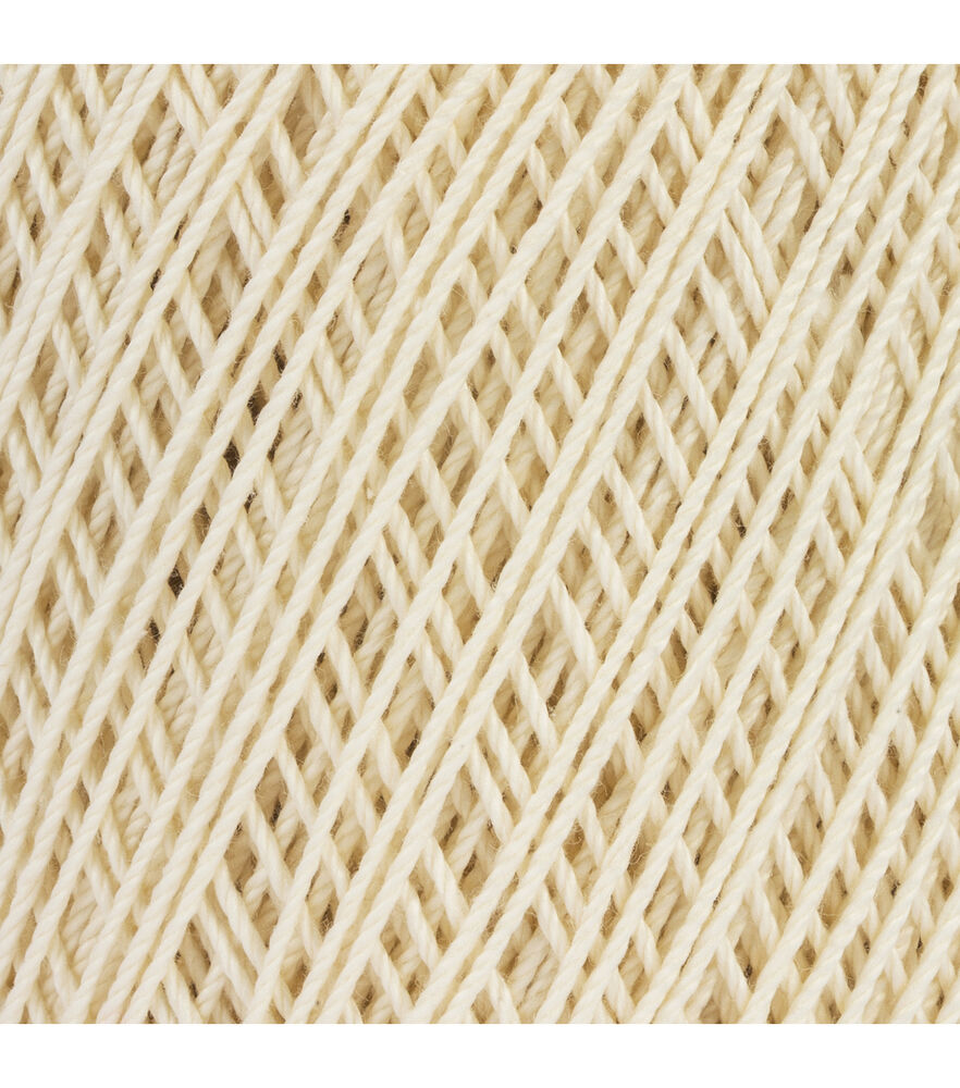 Aunt Lydia's Fashion Cotton Crochet Thread, Bridal White, swatch, image 1