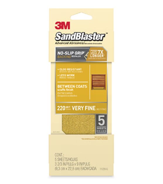 3M Sandblaster Advanced Abrasives 220 Grit Sandpaper