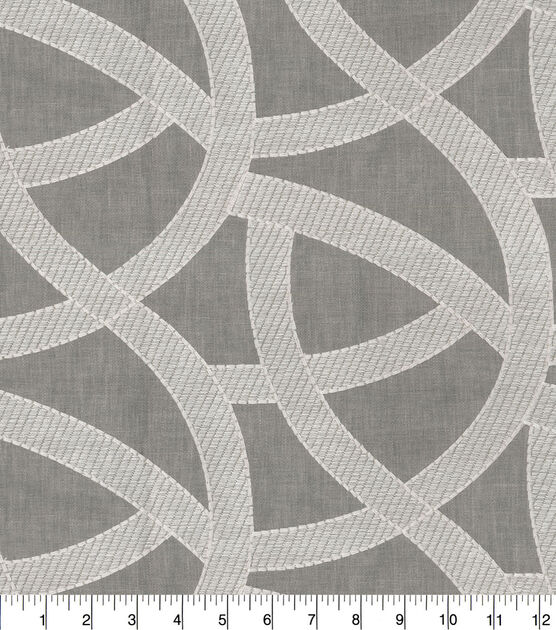 Studio NYC Upholstery Decor Fabric Lunar Embroidered Smoke