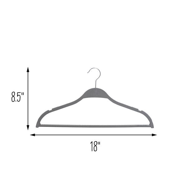 Honey Can Do 18" x 8" Gray Natural Wheat Husk Slim Hangers 25pk, , hi-res, image 6