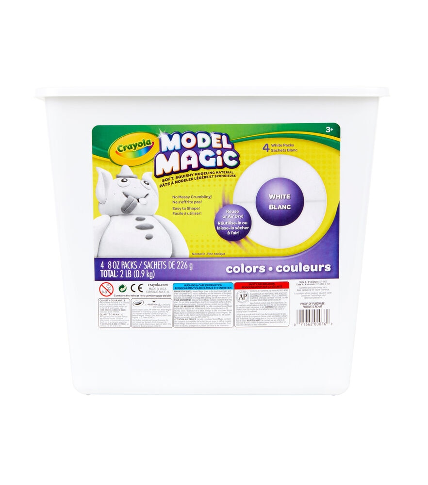 Crayola Model Magic Resealable Bucket, White, swatch