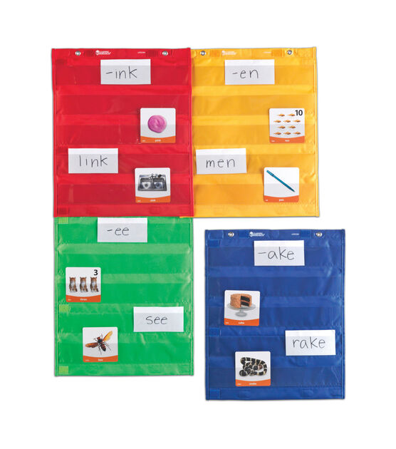 Learning Resources 14" x 17" Magnetic Pocket Chart Squares 4ct, , hi-res, image 3