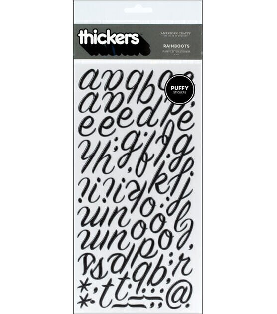 American Crafts Thickers Foam Letter Stickers, Rootbeer Float White
