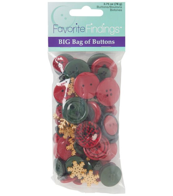 Favorite Findings 3oz Multicolor Assorted Big Bag of Buttons