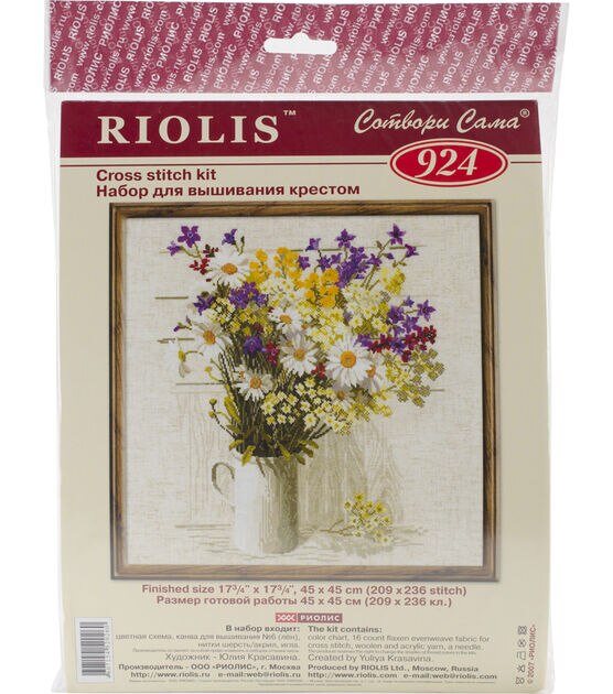 RIOLIS 18" Wildflowers Counted Cross Stitch Kit