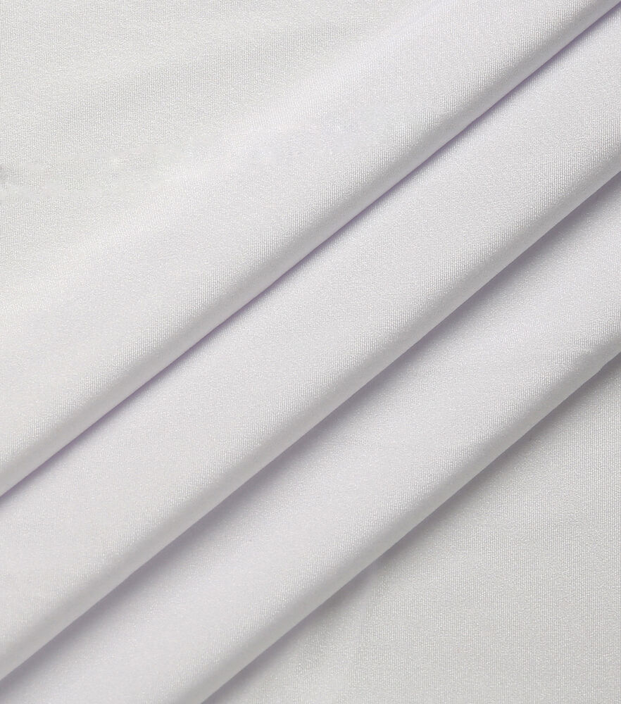 Performance Nylon & Spandex Fabric, White, swatch