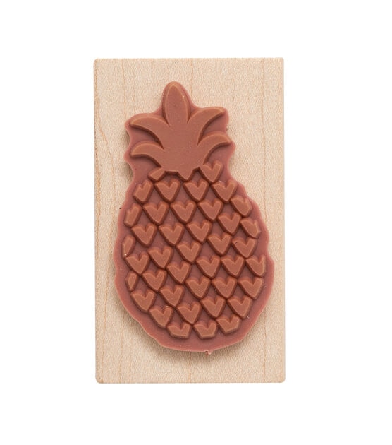American Crafts Wooden Stamp Pineapple, , hi-res, image 3